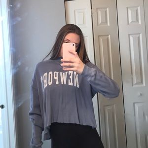 Light blue/purple Newport crew neck